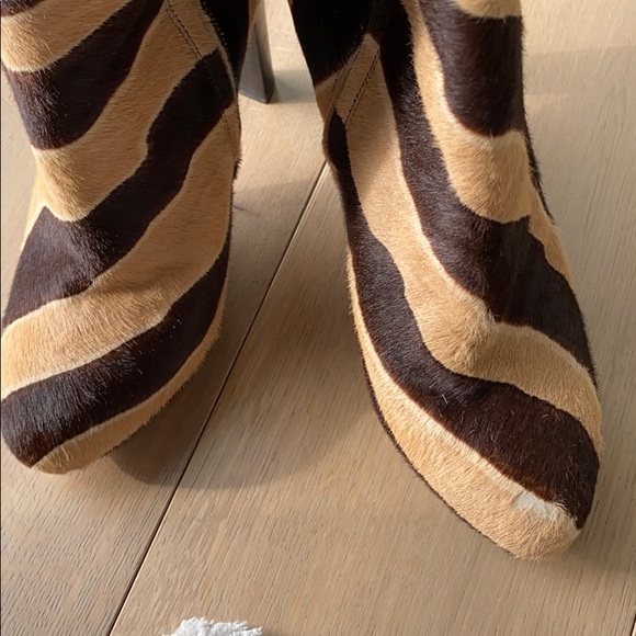 Fendi Boots, real leather, zebra print, pony fur - Picture 4 of 7